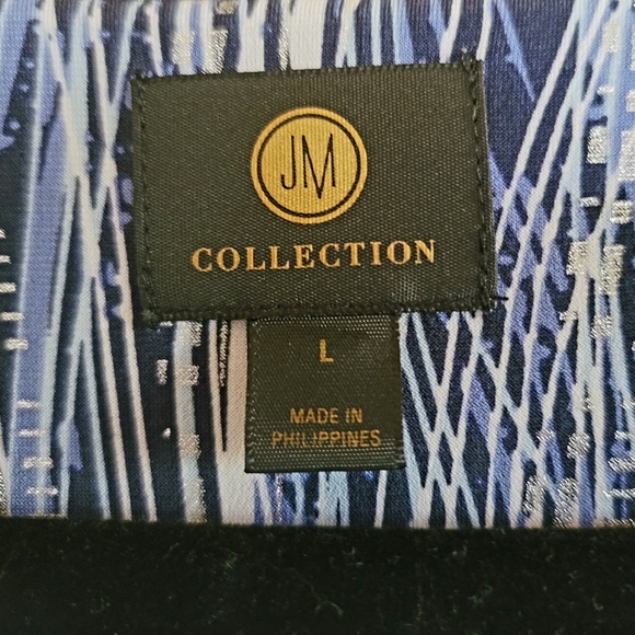 JM COLLECTION Sheath Dress  V-Neck with Zipper Size Large New - Picture 3 of 4